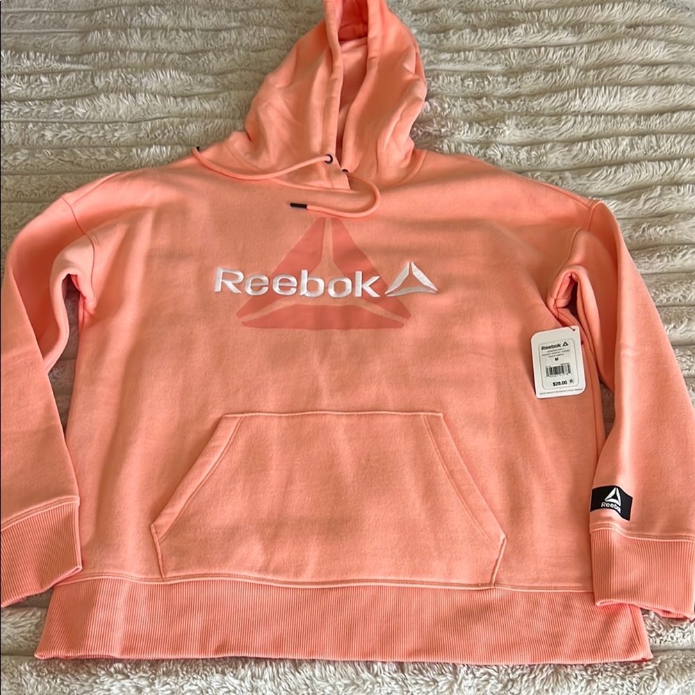 Reebok Peach Hoodie with Logo